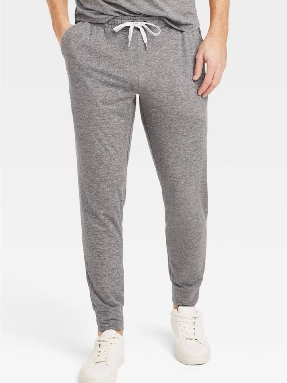 Men's Gray Knit Jogger Sweatpants - Brand all in motion